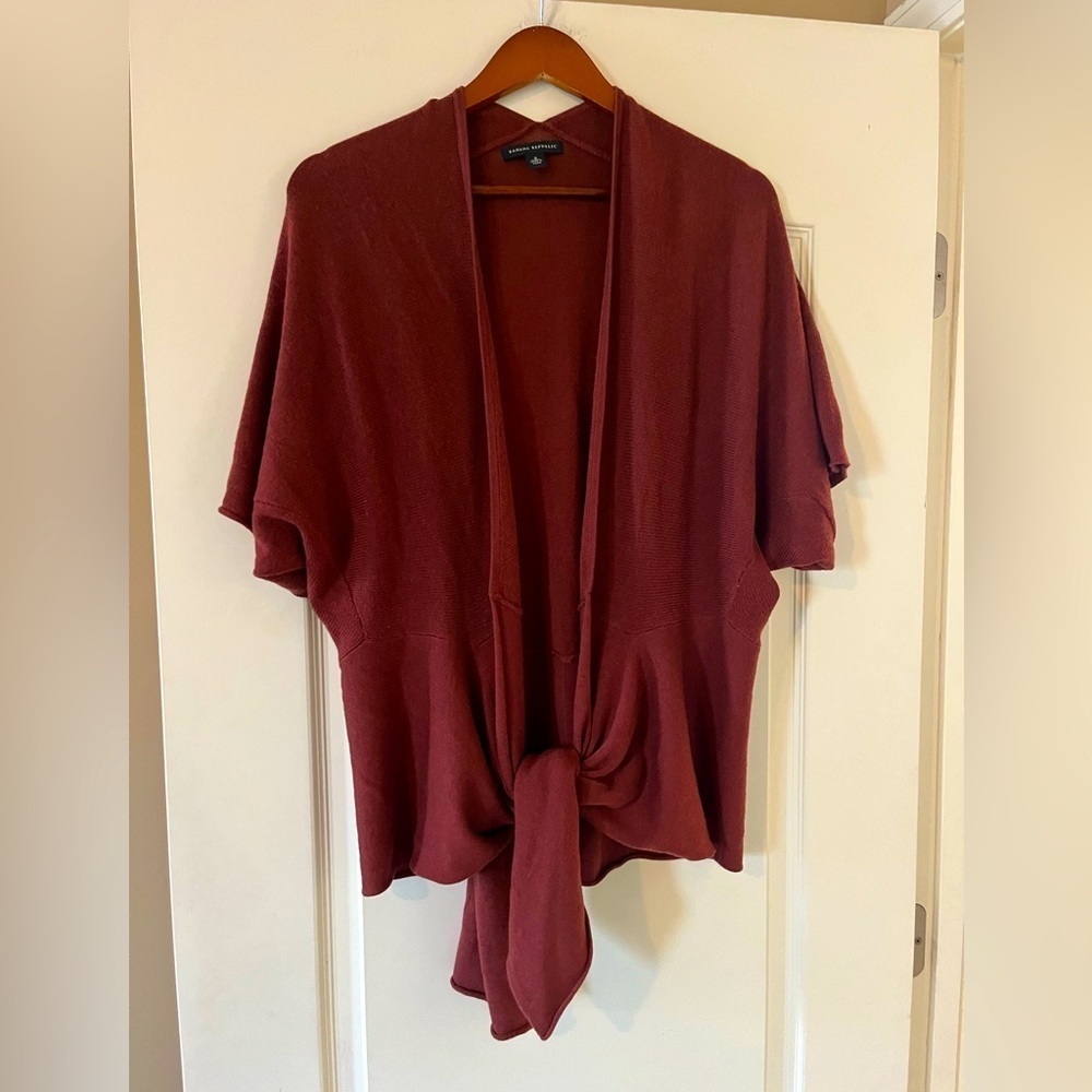 Banana Republic Drop Sleeve Open Tie Front Cardigan Women’s Size Small